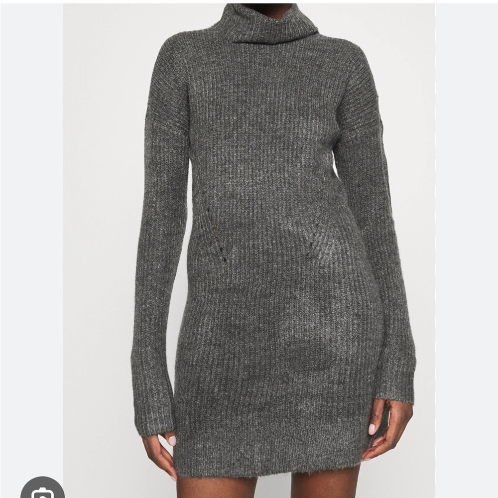 Abercrombie Turtleneck Gray Sweater Dress